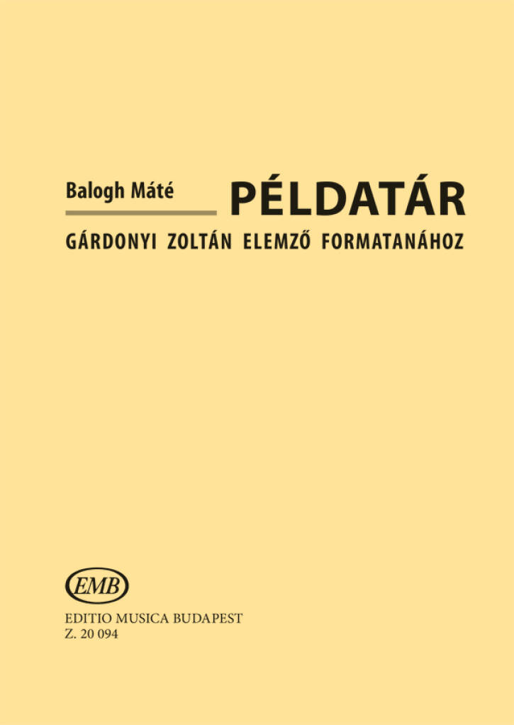 Példatár Gárdonyi Zoltán Elemz? formatanához